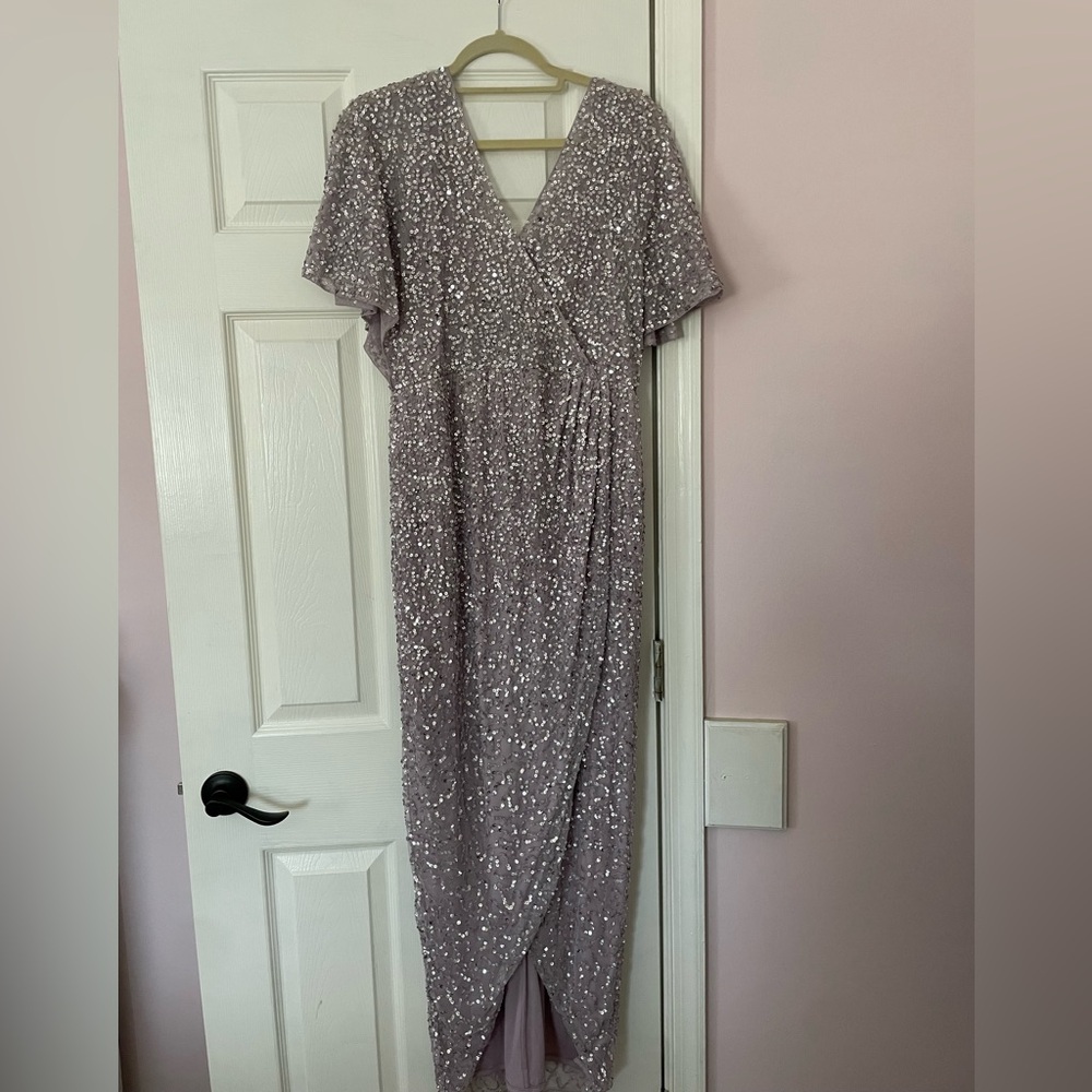 Elegant Sequin Dress in purple